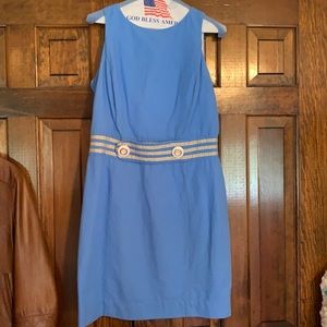 Lilly Pulitzer Blue Dress with Gold Accents